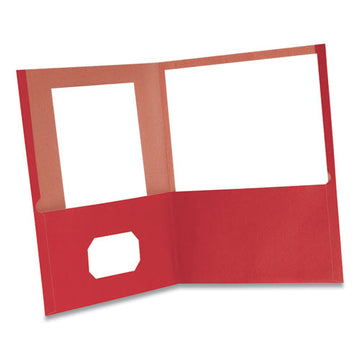 Oxford™ Earthwise By Oxford 100% Recycled Paper Twin-pocket Portfolio, 100-sheet Capacity, 11 X 8.5, Red, 10-pack freeshipping - TVN Wholesale